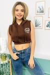 138976 Kapsonlu Crop Sweatshirt